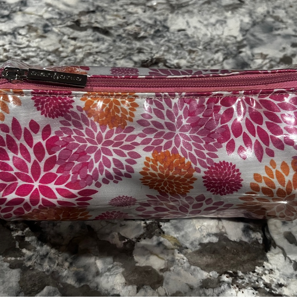 Clarisonic Floral Cosmetic Bag - Pink and Orange